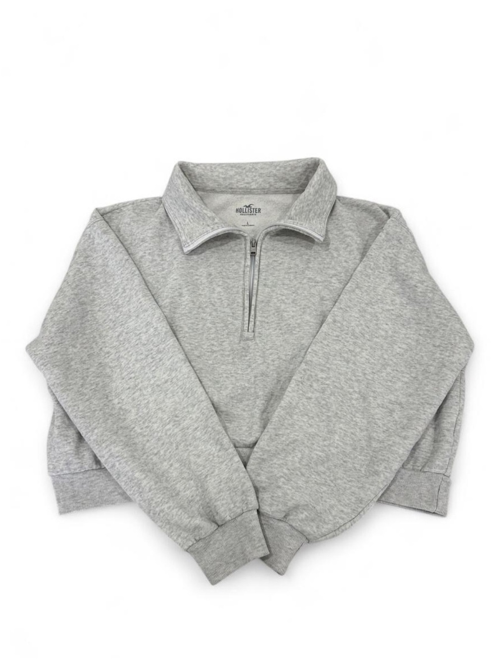 Hollister Gray Quarter-Zip Sweatshirt